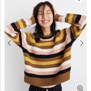 Striped Tilden Pullover Sweater